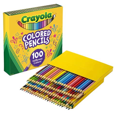 crayola metal pencil box|100 Crayola colored pencils.